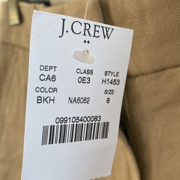 NWT J. By J. Crew 5” Tan Cotton Shorts Size 6 - Picture 2 of 6